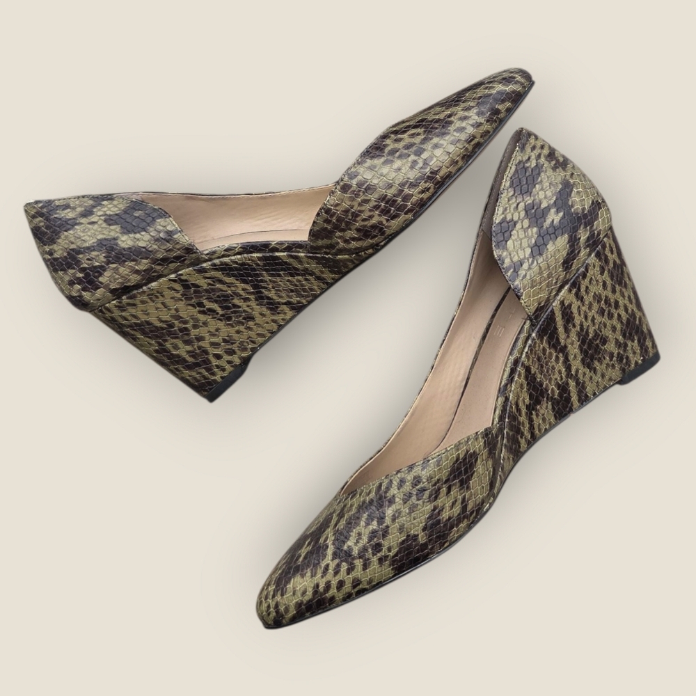 1STATE Snake Print Wedge Heels – Size 8 (Never Worn)